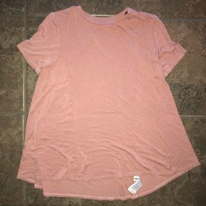 Blush high neck top